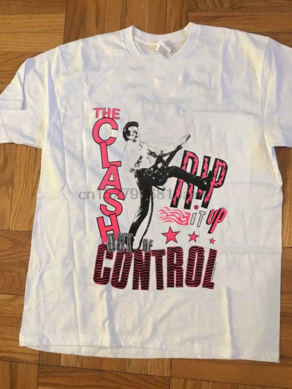 Винтаж Clash 1984 из Управления Тур Joe Strummer группа панк роковая футболка
