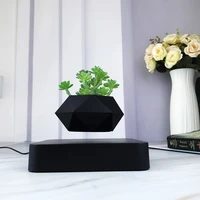 hcnt magnetic levitating plant pot magic floating flowerpot classical black version for home decoration and christmas gifts