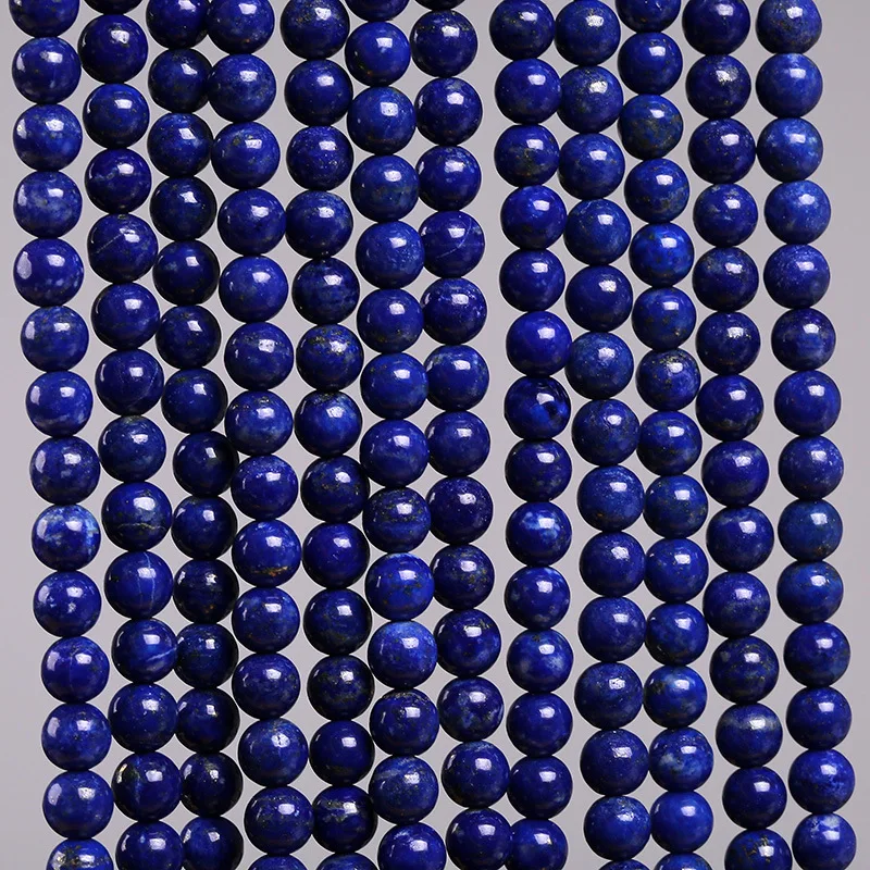 Высокое качество натуральный камень ласурит круглые полуфабрикаты бусины 6 8 10 мм