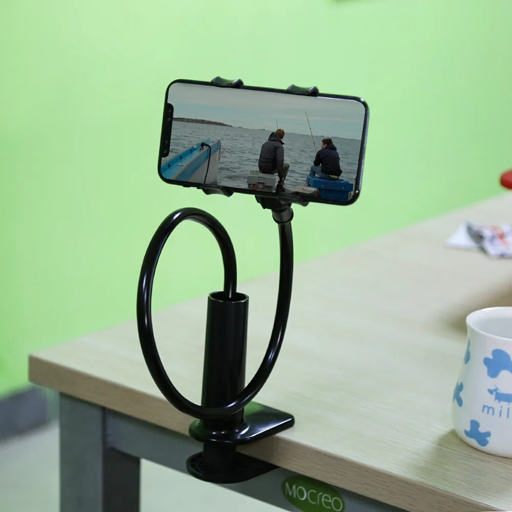 Universal Bed Phone Holder Flexible Gooseneck Clamp Long Arms Mount for Desk Stand Mobile | Мобильные телефоны и