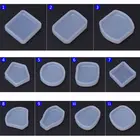 С украшением в виде кристаллов формы для эпоксидной смолы круглый геометрический веер Форма кулон силиконовые формы смолы литейная форма DIY ручной работы ремесла ювелирных изделий