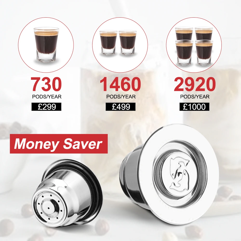 Капсула ICafilasCapsule для Nespresso многоразовая капсула 2 в 1 многоразовый фильтр кофе Crema