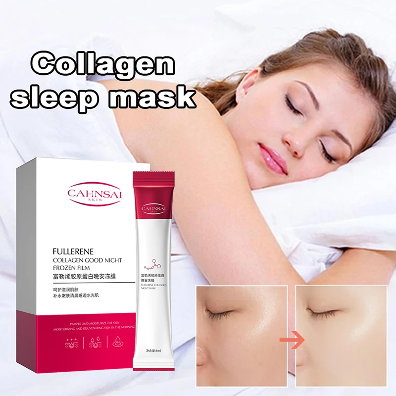 

20 Pcs No-Wash Red Green Sleep Mask Moisturizing Brightening Skin Care Hydrating Moisturizing Facial Skin for Women SANA