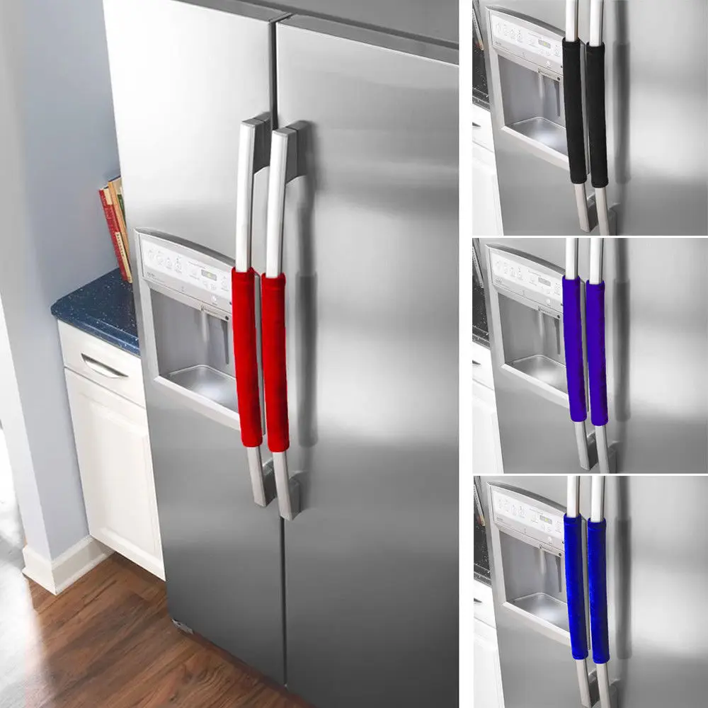 2020 Newest Hot 2 PCS Kitchen Appliance Handle Cover Decor Smudges Door Refrigerator Fridge Oven Skid Resistance 12*30cm | Дом и сад