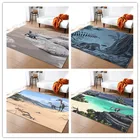 Мультяшный динозавр, ковер для гостиной, ковер для океана, спальни, столовой, коврик для ванной, туалета, нескользящий дверной коврик, детский игровой коврик, Alfombra