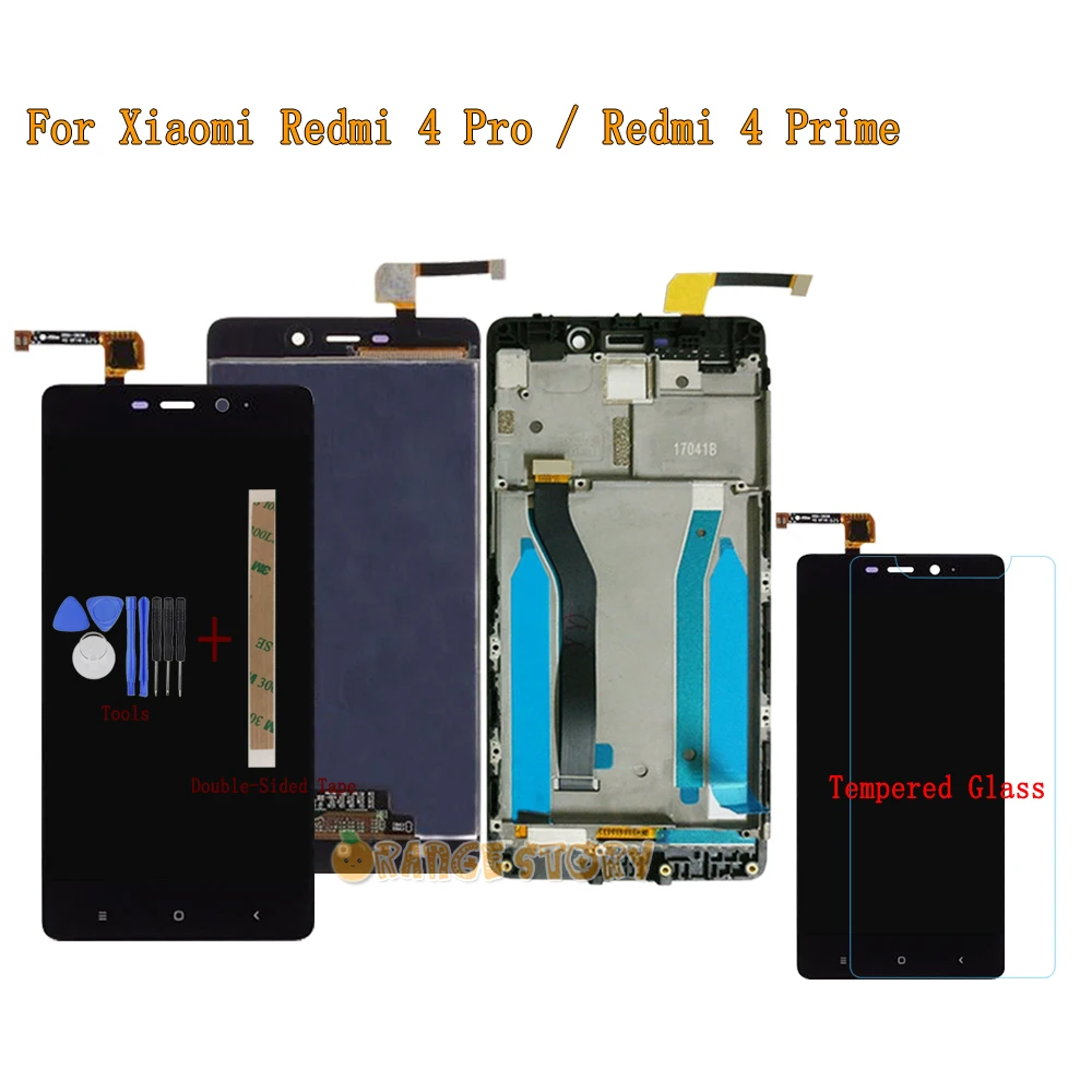 LCD Display Monitor Replacement For Xiaomi Redmi 4 Pro Redmi4 Prime 5.0" 3G RAM display Sensor Touch Screen Assembly Frame | Мобильные
