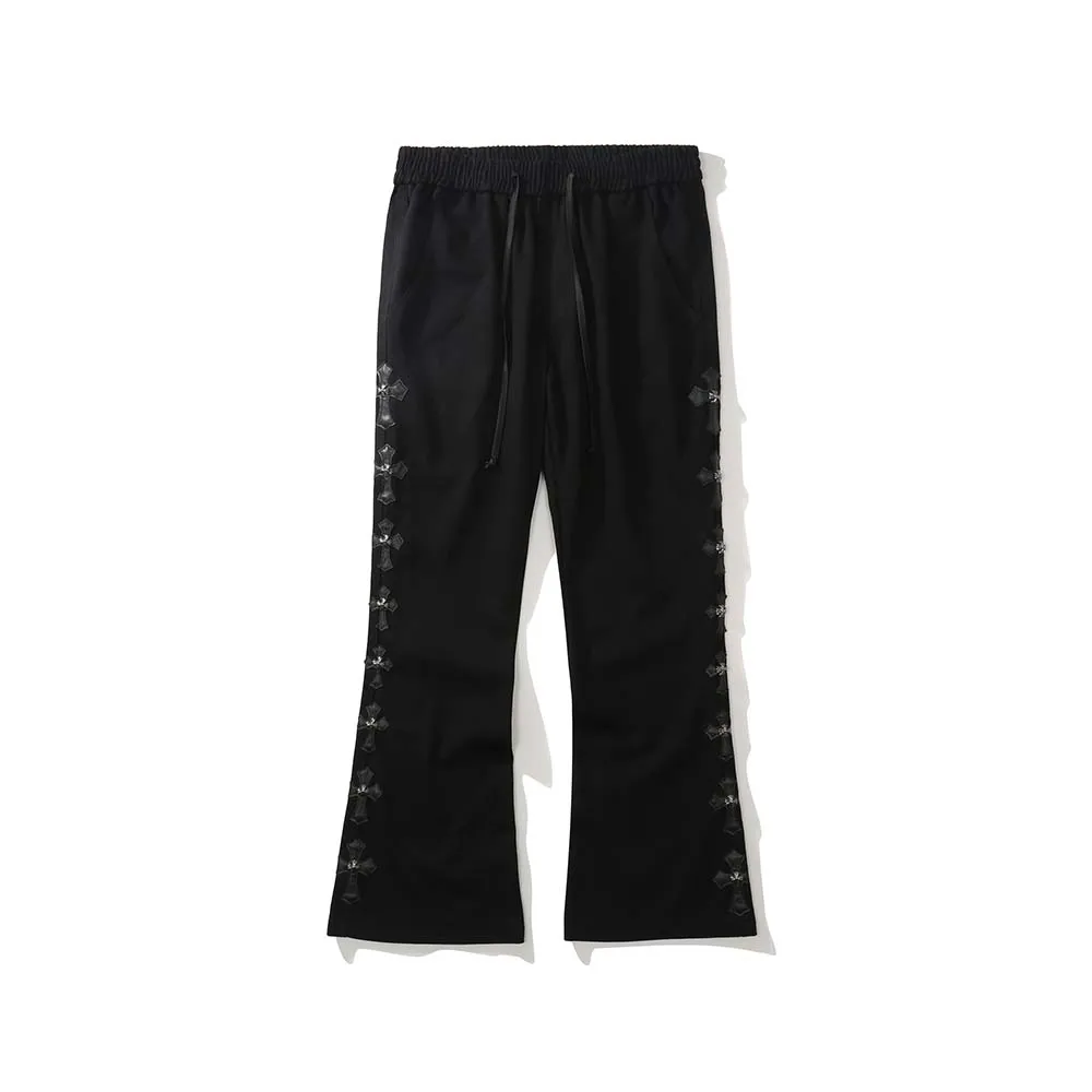

UNCLEDONJM Distressed Flare Pants Jeans Men Urban street Fashion hip hop jeans for men Emboridery vintage jeans men UED968