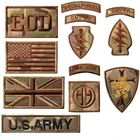 Армия США вышитый флаг нашивка снайпера EOD ВДВ тактические военные значки Аппликации, наклейки CP нашивки сделай сам для одежды