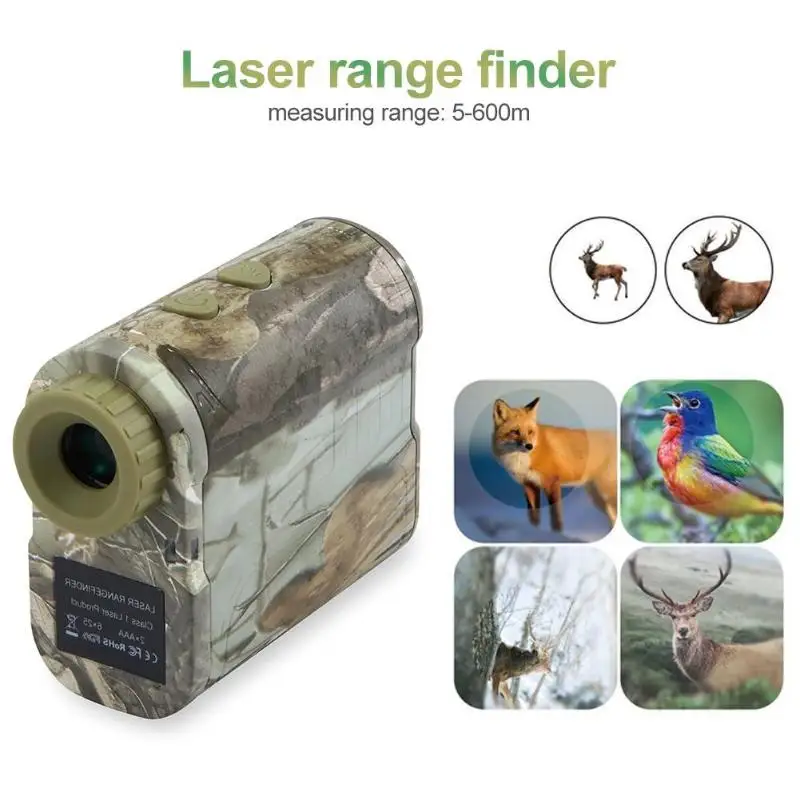 Лазерный дальномер охотничий 600 м телескоп Цифровой монокулярный для гольфа угол