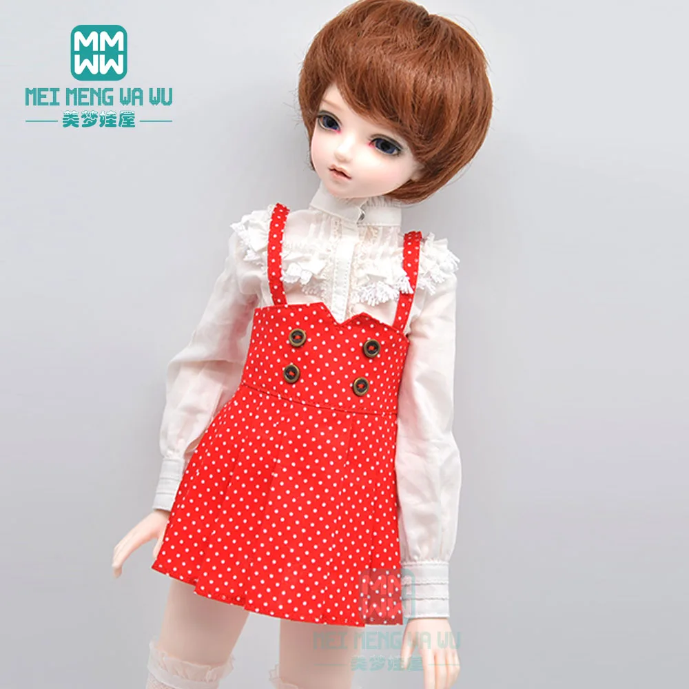 Кукольная одежда BJD Размер 40 45 см 1/4 MSD MK MYOU модная юбка на подтяжках в горошек