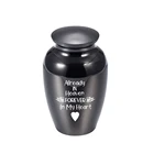 Маленькие урны для кремации для человека, прах питомца, хранилище для праха, алюминиевое хранилище для праха, ангельское крыло, сердце, памятный держатель для праха 45x70 мм