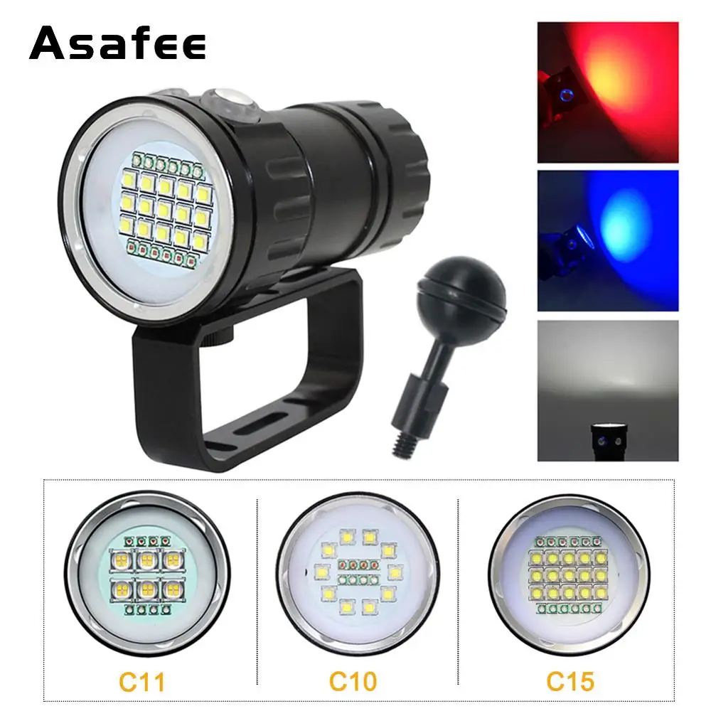 Светодиодный фонарь для дайвинга 15000LM светодиодный светильник