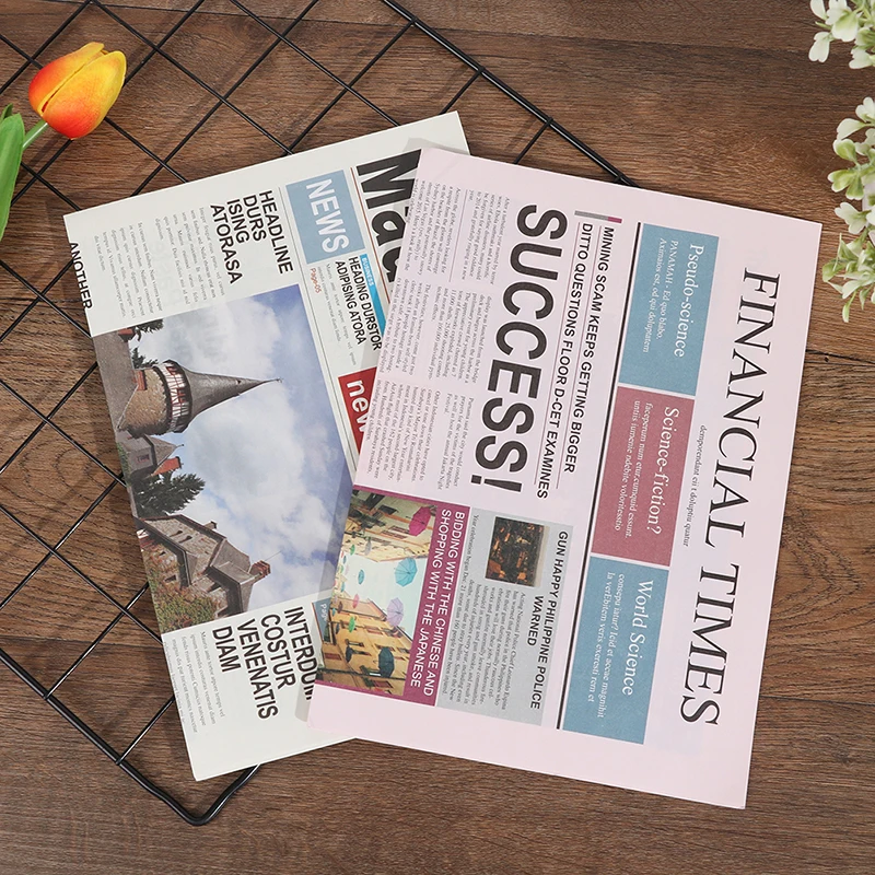 2 шт. Ретро английское издание старые газеты цветок оберточной бумаги для