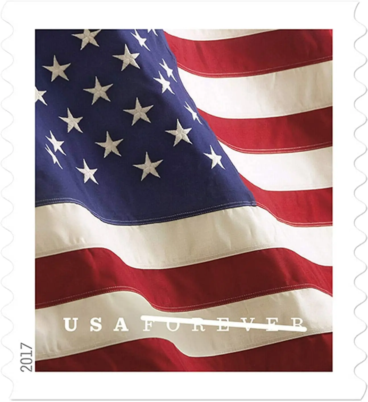 Sellos USPS Forever de primera clase, bobina de sellos postales de bandera de EE. UU. De 100, 2017 (10 rollos de 1000)-4