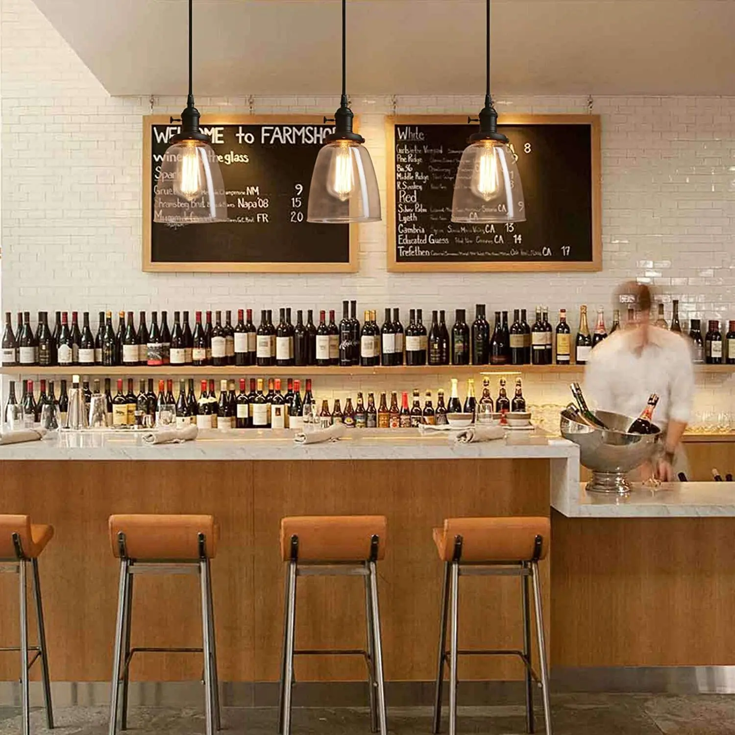 Винтажная стеклянная Подвесная лампа Permo потолочные светильники в стиле ретро