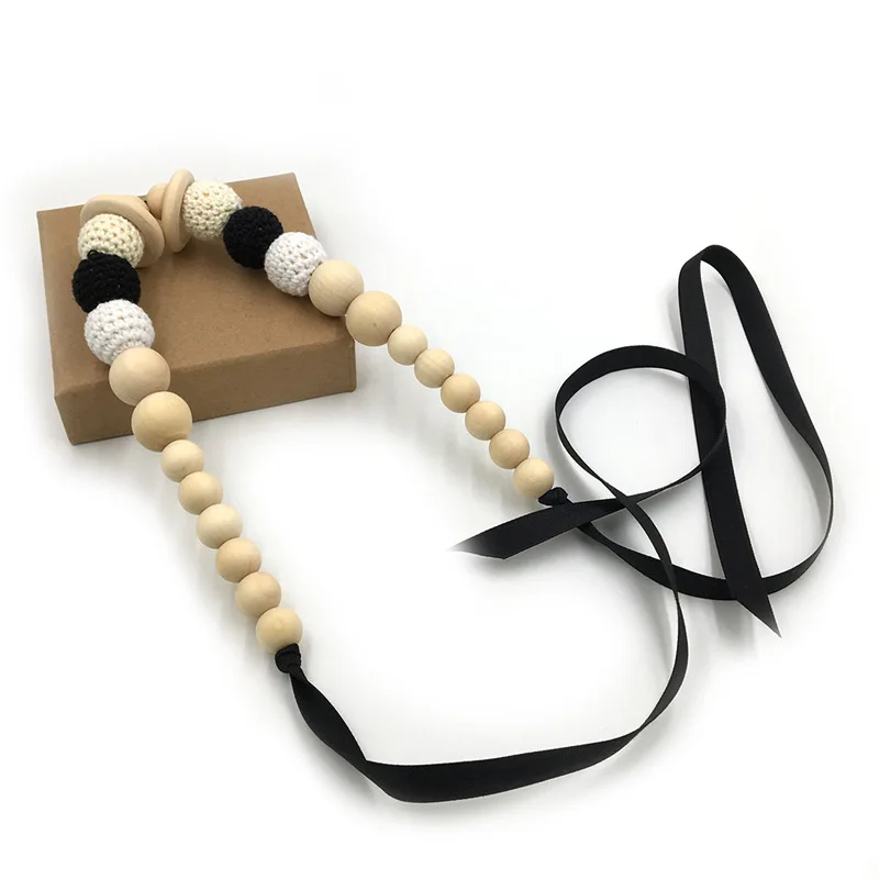 Деревянные вязаные крючком Прорезыватели для кормления зубов бриллиантовые