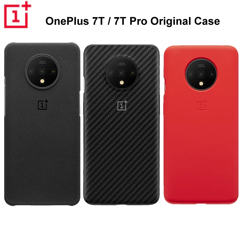 Оригинальный официальный защитный чехол OnePlus 7T Pro карбоновый песчаник нейлоновый