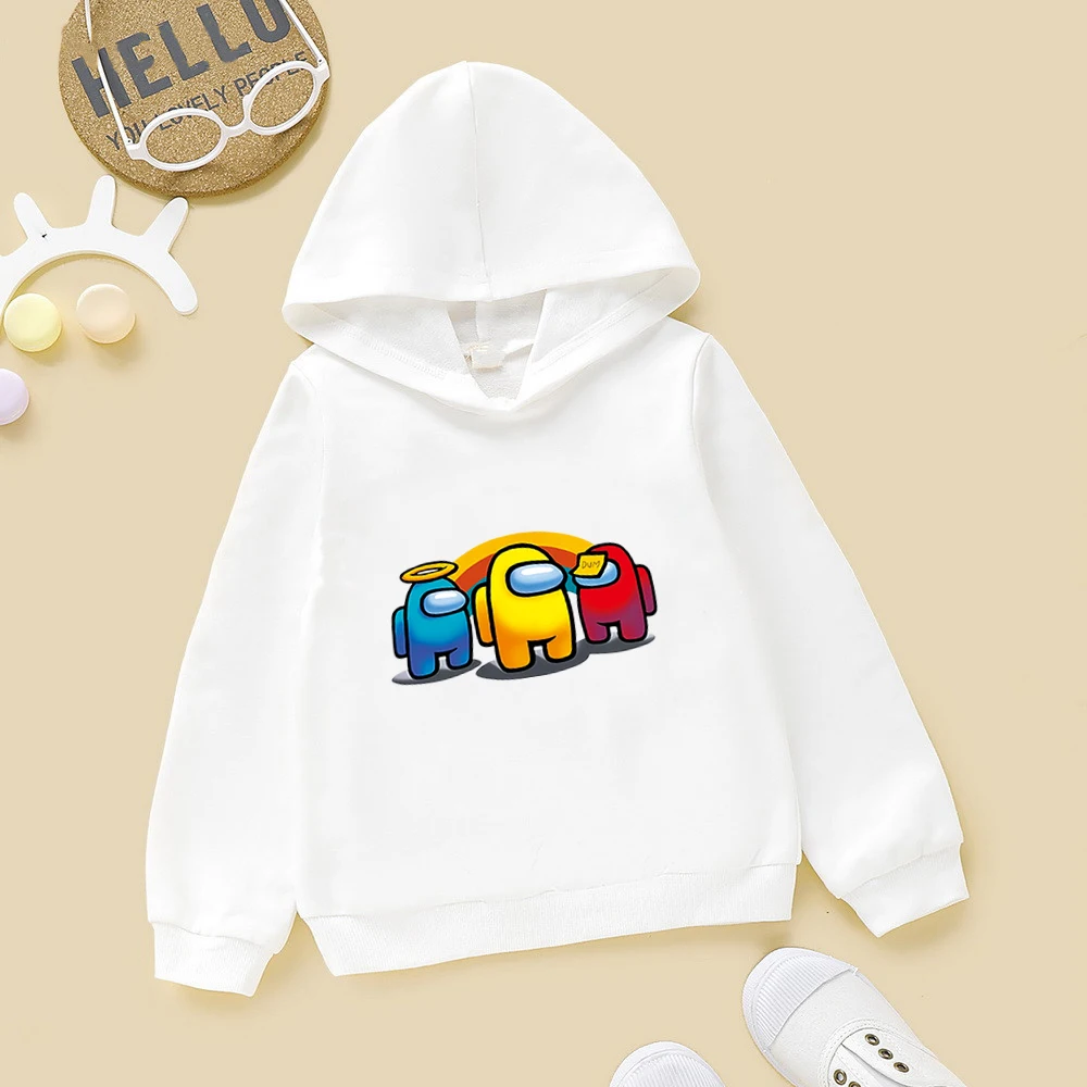 

Harajuku Children's Clothes Among Us Stranger things Hoodies Kids Fashion Sweatshirts Hoody Cartoon Boys/Girls Pullover Hoodie