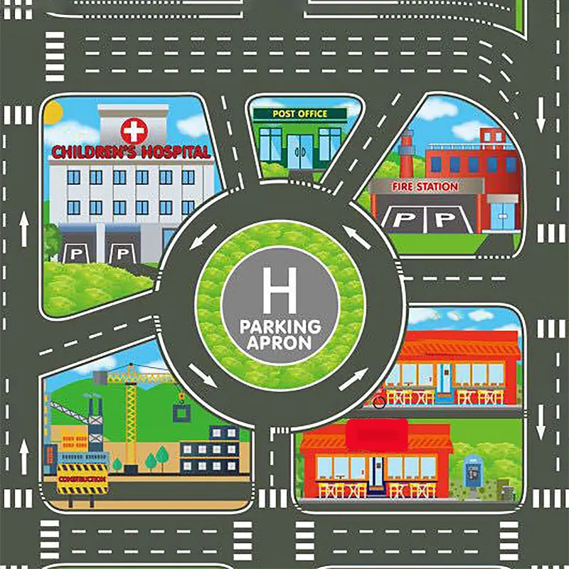 

Large City Traffic Car Park Mat Play Kids Rug Developing Baby Crawling Mat Play Game Mat Toys Children Mat Playmat Puzzles