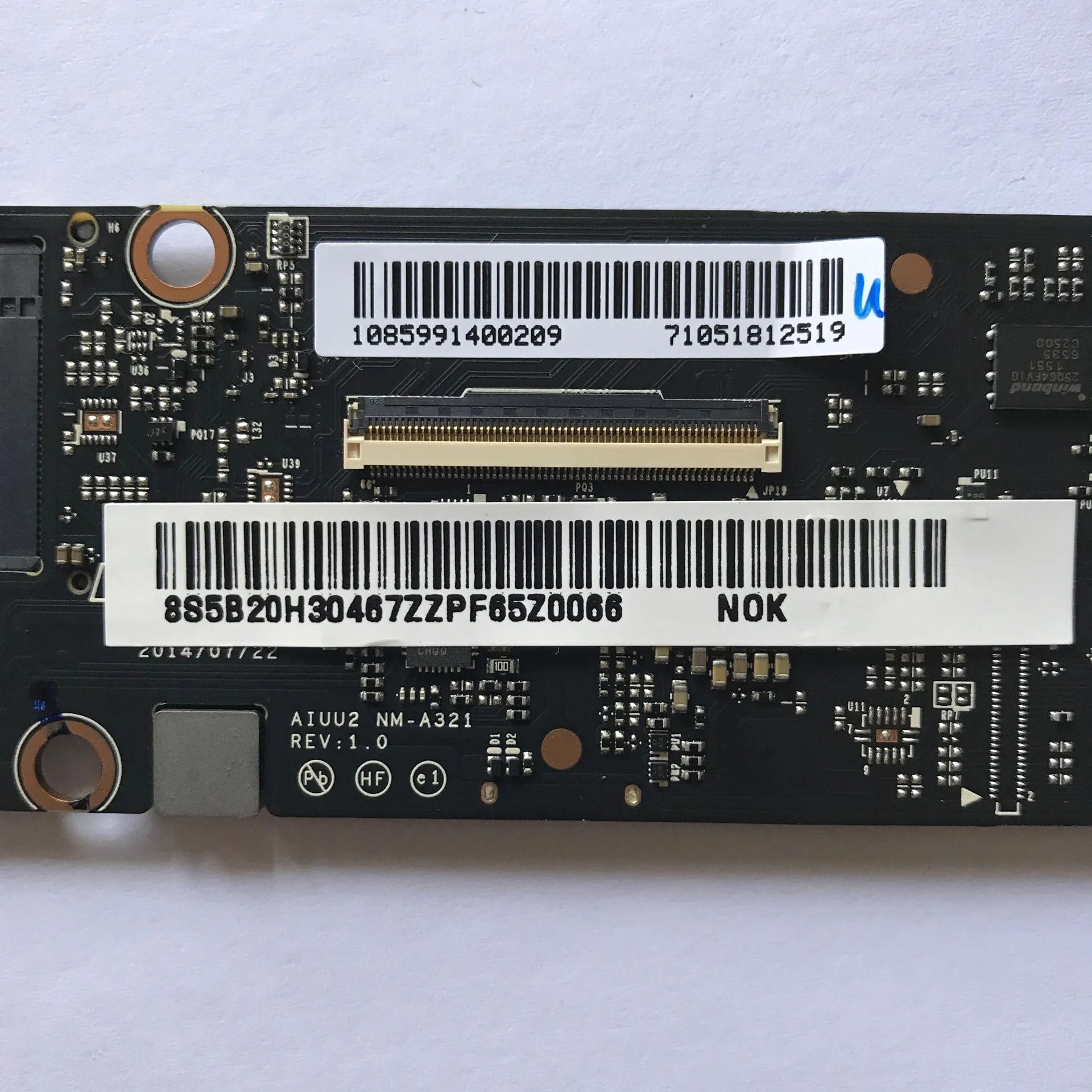 High quality For YOGA 3 PRO 1370 MAIN BOARD AIUU2 NM-A321 Laptop motherboard With SR23Q M-5Y71 CPU 8GB RAM 100% full Tested | Компьютеры и