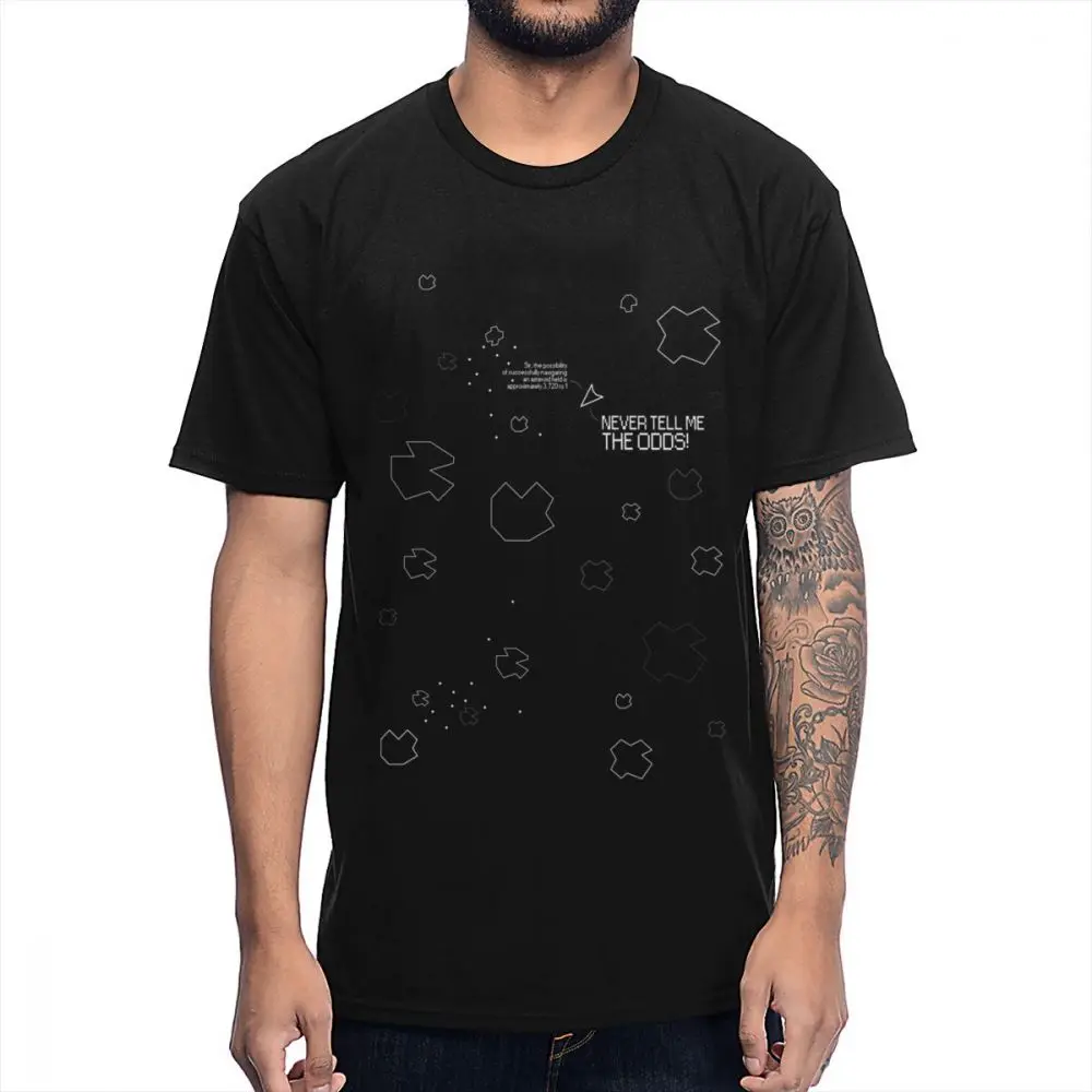 Аркадная видеоигра астероиды футболка Старая школа 100% хлопок крутая рубашка