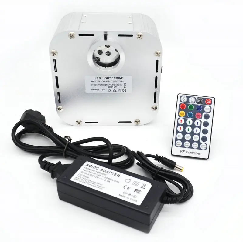 32 Вт RGB Мерцание светодиодный оптоволоконный светильник двигателя 28 клавиши РФ