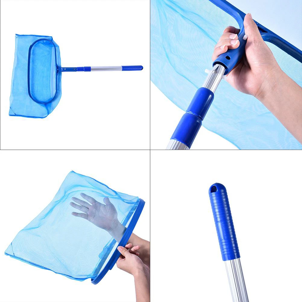 

Swimming Pools Leaf Skimmer Net with 105cm Aluminium Telescopic Pole Pool Rubbish Cleaning Rake Leaf Mesh Swimming Pool