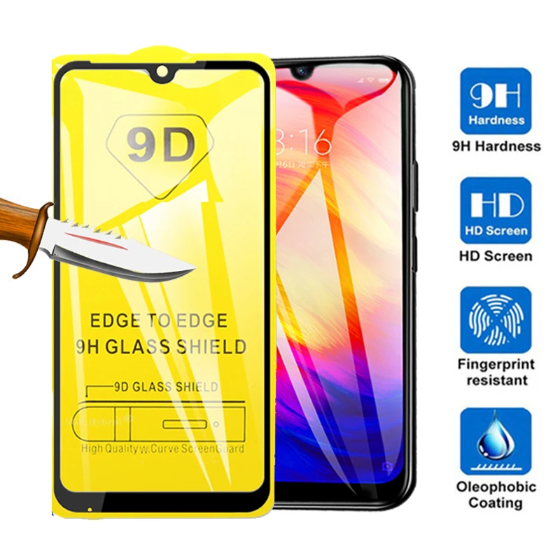 9D полное клеевое Защитное стекло для Redmi Note 7 Redmi7 закаленное Защита экрана Xiaomi Mi A3