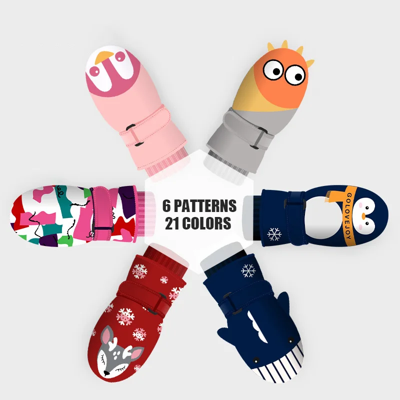 

Новые детские лыжные перчатки для мальчиков и девочек Детские Зимние холодные ветрозащитные, водонепроницаемые, Нескользящие, теплые, уличное лыжное снаряжение