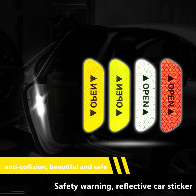 4 шт./компл. светоотражающая лента с предупредительными знаками универсальные