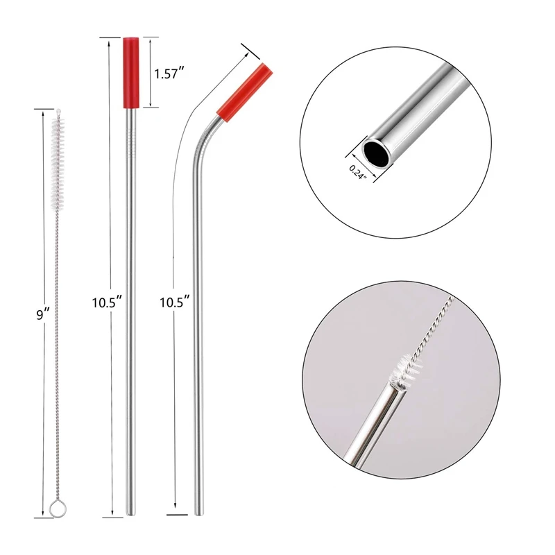 Нержавеющая сталь Соломинки многократного использования питьевой соломинки