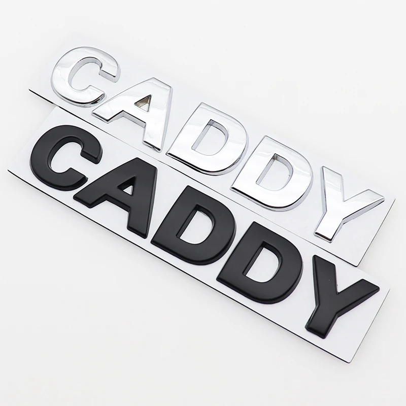 Фото Металлический 3D значок Caddy с логотипом автомобиля наклейка на крыло боковой
