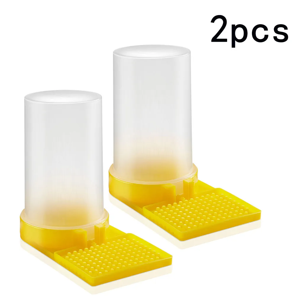 2Pcs Honey Bee Feeder Water Drinking Waterer Bees Water Feed Tools Beehive Supplies Beekeeping Feeding Drinker Plastic Feed Tool 