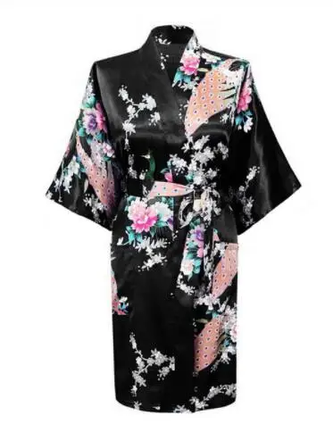 Сексуальный Свадебный халат для невесты и подружки Серое Женское кимоно банное