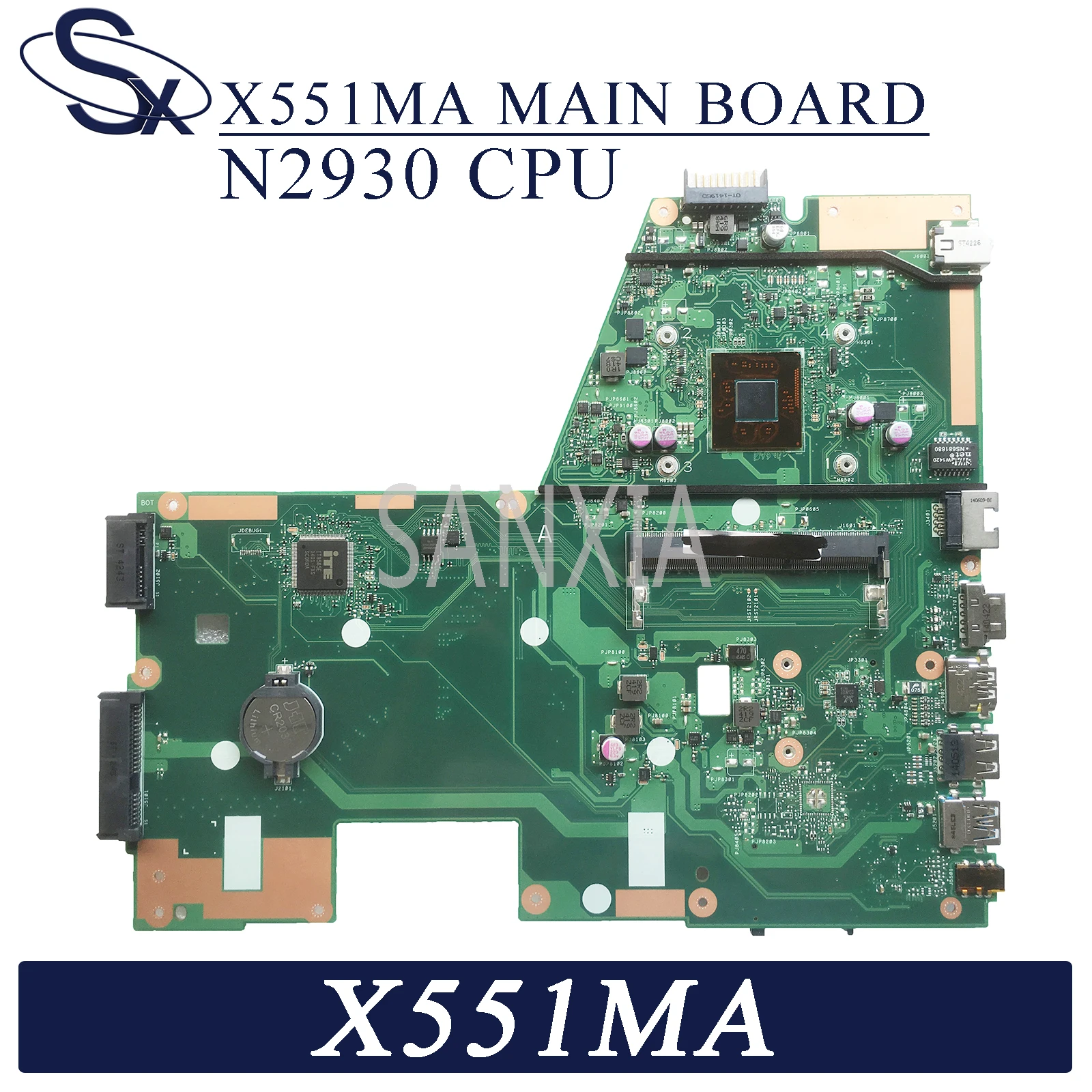 Материнская плата KEFU X551MA для ноутбука ASUS F551MA D550M оригинальная материнская N2930