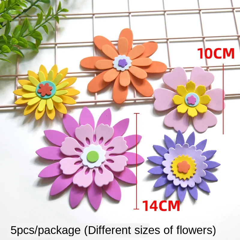 T N 3D арт EVA пены с цветочным рисунком детские настенные наклейки разными