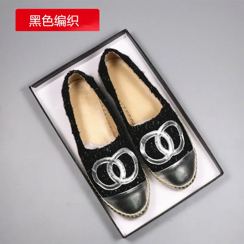 

Classic Ladies Fisherman Shoes Four Seasons Flat Shoes Plus Size Casual Women's Shoes Hemp Rope Braided Color Matching Loafers