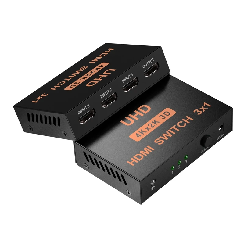 Видео в формате 4K HDMI переключатель с ИК пульт дистанционного управления