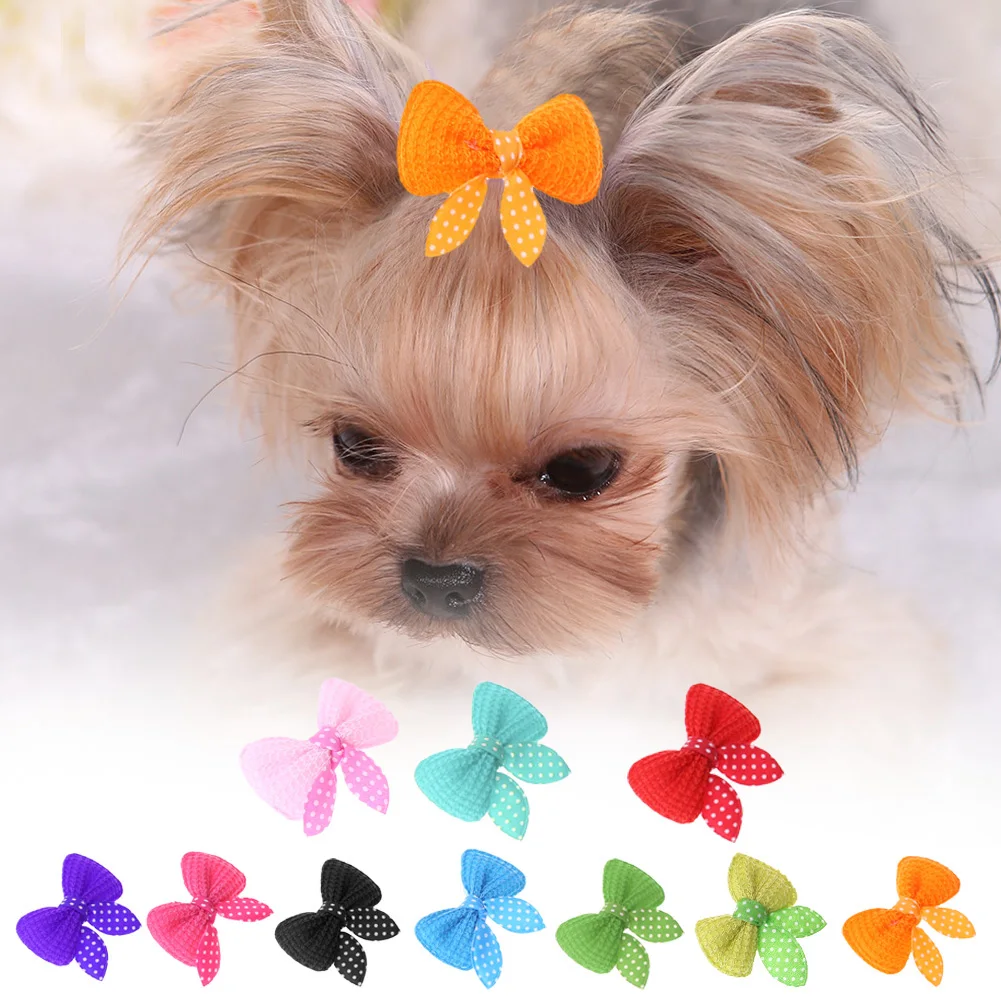 

10pcs/set Pet Dog Hairpin Cat Beauty Supplies Bow Hairpin Pet Hair Clip Headdress Small Puppy Cat Hair Clip Pet Hair Accessories