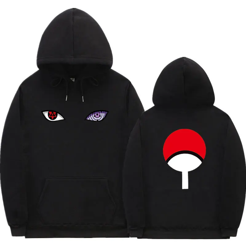 Новые Японские Аниме толстовки Uchiha Uzumaki Hatake Eyes Harajuku пуловер свитшот хип хоп