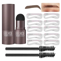 dropshipping eyebrow shaping kit stamp eyebrow pencil and 5 pairs brow stencils kit pen cosmetics natural color vip link