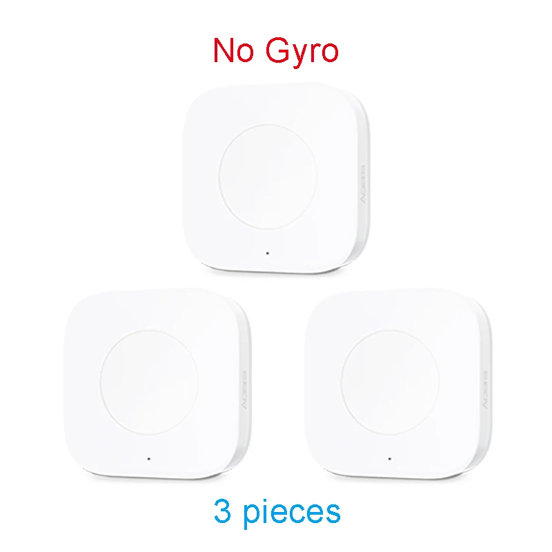 3 No Gyro Version Xiaomi Aqara умный беспроводной мини-переключатель ZigBee беспроводное соединение Встроенный гироскоп работа с HomeKit MIJIA приложение умный дом Комплект - Цвет: 3 No Gyro Version