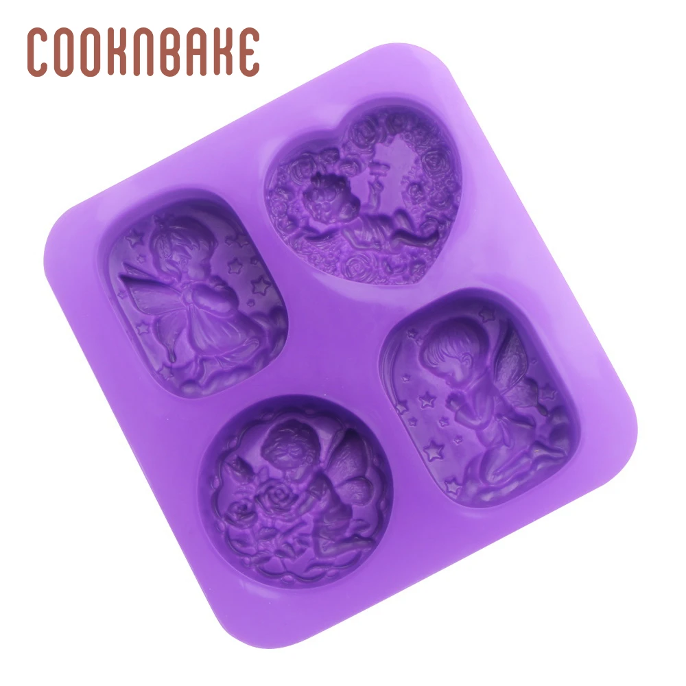 Силиконовая форма COOKNBAKE для мыла в форме ангела ручная работа мыльная свеча смола