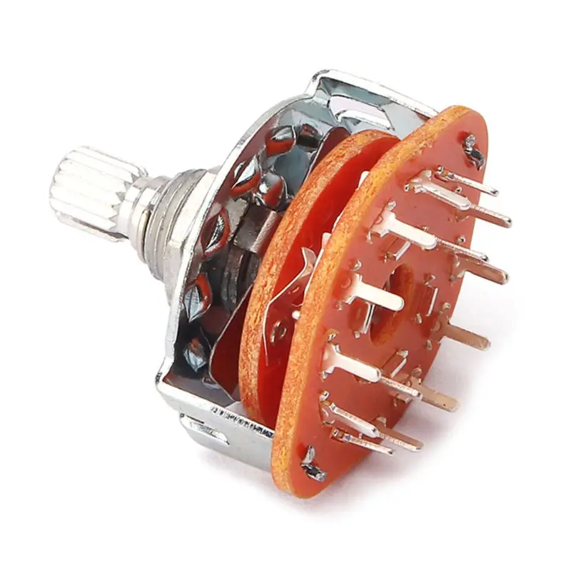 1 вал ПК Панель Крепление 2P6T поворотный переключатель для гитары СЕЛЕКТОР