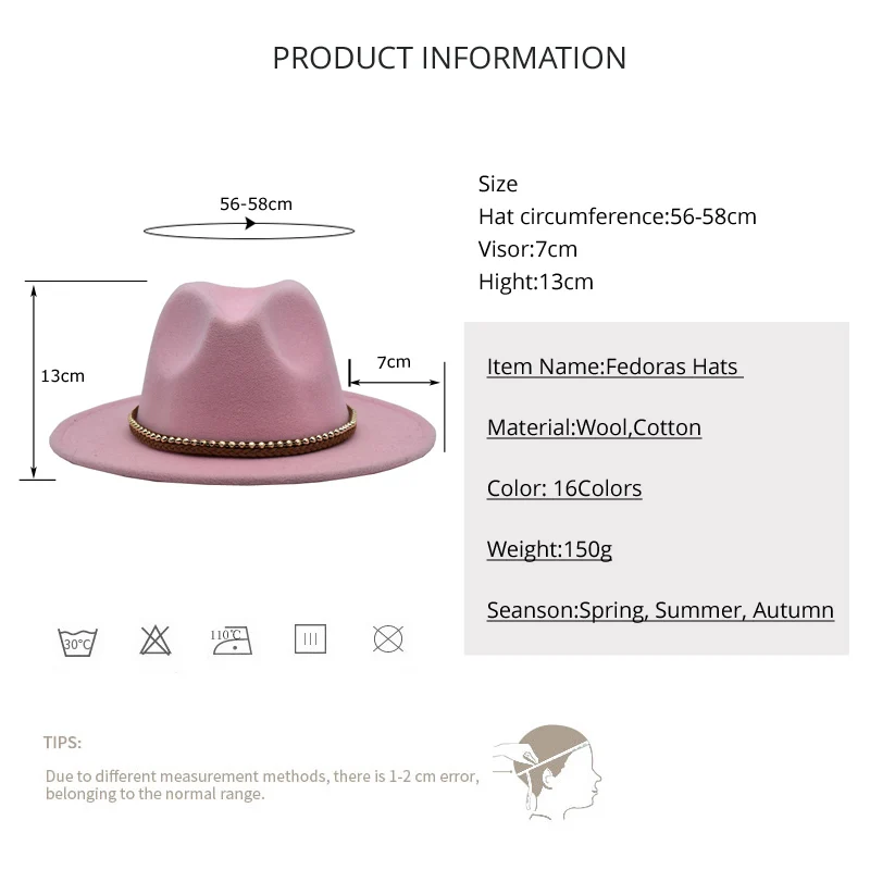 2020 Elegant Ladies Autumn And Winter British Hat Harajuku Style Wool Hat High-Top Jazz Hat Men's Panama Felt Hat F6