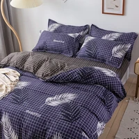 purple palm leaves youthful style home textile duvet cover bed sheet pillow case single double queen king for home bedding set