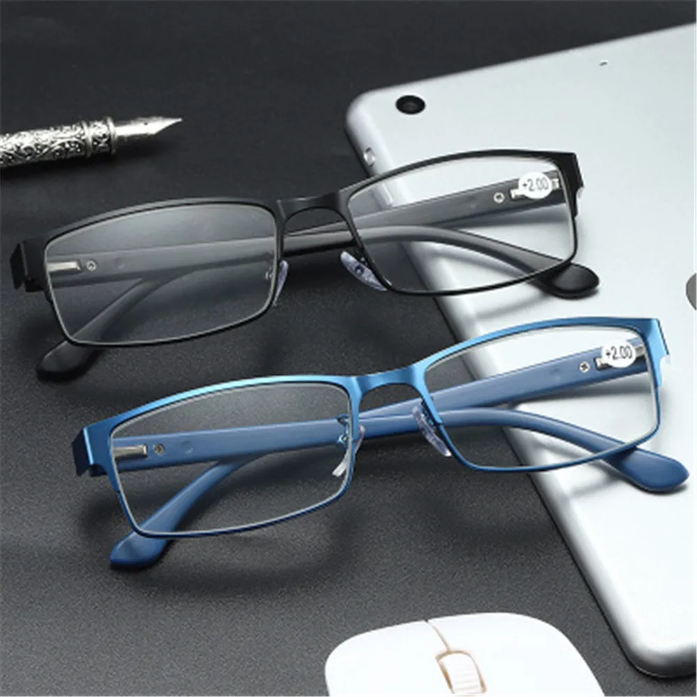 Fashion Hot Sale Men's Business Reading Glasses Titanium alloy Frame Male Hyperopia Presbyopia Presc