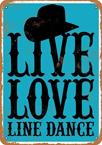 

8x12 в металлический знак, Живая Любовь, линия, танцевальный Настенный декор