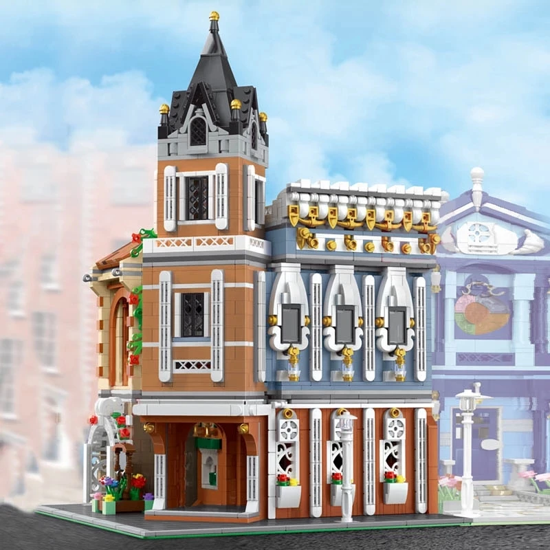 

Mould king 16026 The MOC Afternoon Tea Restauran Modular Building Blocks Bricks Assemble Toys Christmas Gifts