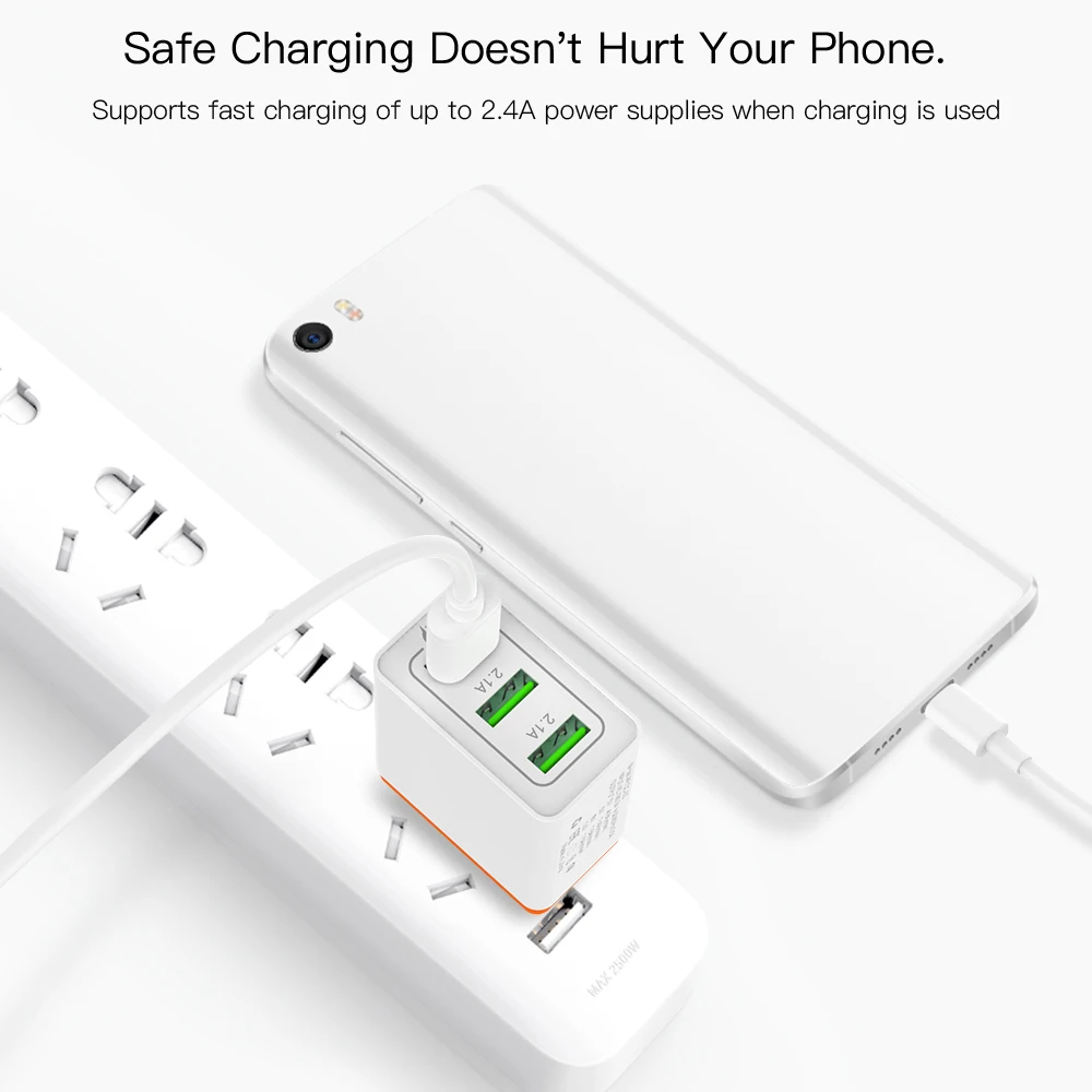 Быстрая зарядка 3 0 USB зарядное устройство 5V 2.4A QC3.0 кабель для быстрой зарядки